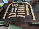 JOB LOT TRIANG TT GAUGE GIRDER BRIDGE + TRACK BASE WITH SUPPORTS