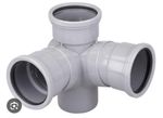 Osma Soil Pipe Double Corner Branch 110mm 4S291 4" 4S291G GREY  87.5deg