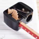 2Pcs Mini Double Hole Pencil Sharpener Makeup Eyeliner Lip Pencil Portable Tool