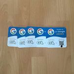 Google Review NFC QR Code Business Cards Set, Blue & White Pack of 5