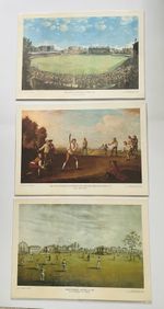 Three Vintage MCC Cricket Prints