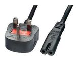 UK Mains Lead fig8 Power Cable 2 Pin For Playstation 4 & PS4 Slim Xbox One S / X