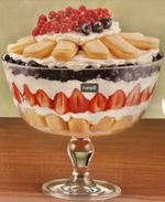 Large Glass Trifle Bowl-Custard Bowl-Cutlery-Trifle Bowl-Best Christmas Dessert 