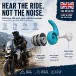 Motorcycle Ear Plugs - Wind Noise Reduction, Silicone Comfort  | UK Seller 🇬🇧