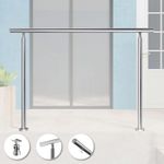 Handrail Stair Railing Fit 1 to 4 Steps Adjustable Hand Rail Outdoor and Indoor