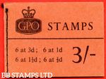 SG. M52p. 3/-  Phosphor 1962 November. Multiple Crown B88180