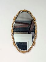 Rococo style gilt framed beveled edge wall mirror- Delivery Available 0062