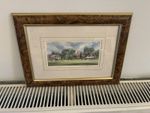 Terry Harrison Signed Framed Cricket Print VGC Ready To Hang 12” X 9”