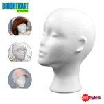 Polystyrene Foam Head Dummy Mannequin Female Model For Hat, Hair Wigs Display