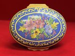 Halcyon Days English Enamels Floral Bouquet Trinket Box