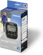 Omron Walking Style IV Pedometer Step Counter Calorie & Distance Tracker - Black