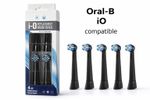 New Compatible Oral-B iO  Ultimate Clean Toothbrush Heads Black 4 Pack