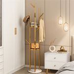 Heavy Duty Marble Coat Rack Stand Tall Clothes Rail Hanger f Bedroom Office Hall