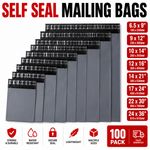 Grey Mailing Bags All Sizes Poly Postage Large Strong Self Seal Plastic Postal
