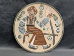 Ukranian USSR Handmade Collector Decorative Ceramic Earthenware Folk Plate