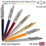 PERSONALISED PARKER JOTTER BALLPOINT PEN BLACK,BLUE,RED,SILVER, CHRISTMAS GIFT