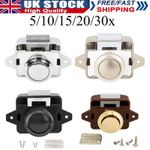 5-30x Push Button Catch Locks Latch Knobs Drawer Cupboard Cabinet Door Campervan