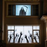 AAJK 120in Halloween Holographic Window Rear Projector Screen QX-120in