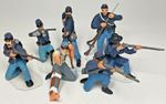 Please Read  7 x Plastic Union Soldiers From The American Civil War 54mm Unboxed