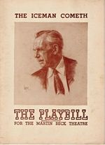 1947 Playbill THE ICEMAN COMETH Eugene O’Neill Martin Beck Theatre James Barton
