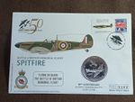 2007 MERCURY FDC BATTLE OF BRITAIN SPITFIRE WITH GIBRALTAR CROWN COIN