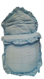 Broderie Anglaise Cotton Foot Muffs for Baby Car Seat  - White/Pink/Cream/Blue