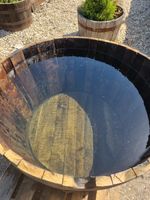 GIANT Watertight 100% GUARANTEED Oak Sherry half barrel planter patio MINI POND