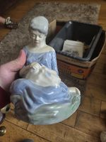 Irish Porcelain Woman and Child Figurine Made In Ireland