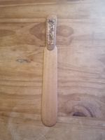 Antique Wooden Page Splitter/Paper Knife with Marquetry Handle Design