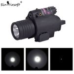 Tactical LED Flashlight Red Dot Laser Sight Torch For Airsoft Rail Pistol UK