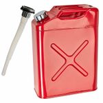 20L 5 Gallon Steel Fuel Gasoline Petrol Diesel Water Jerry Can Tank Container 