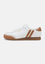 Patrick Bergan Mens Trainers Casual Shoes White Tan Leather