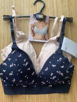 M&S Nursing Bra 2 Pack Maternity Bras Plunge Style Internal Sling Size 8 D - E