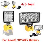 LED Work Light for Dewalt 18V/20V XR Battery 6500K Cordless Flashlight Dual USB