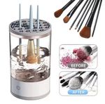 USB Electric Makeup Brush Cleaner 3 in 1 Portable Drying Rack Quick Dry Washer