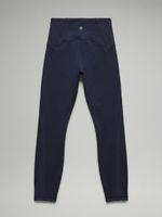 Lululemon All Train High Rise Leggings Navy Blue US 4 UK 8 Mesh Panel Tights