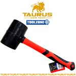 48oz TOOL ZONE Rubber Mallet Hammer FIBREGLASS Shaft Grip Camping DIY Paving UK