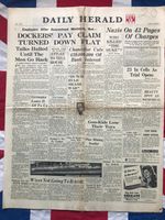 Original 1945 Newspaper Nazi War Crimes Nuremberg Trials Goring Hess Ribbentrop
