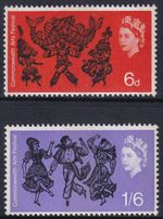 GB QEII SG669-670 6d-1/6 Commonwealth Arts Festival 1965 Ordinary Set Mint MNH