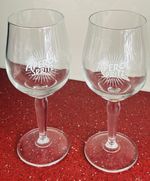 2x Aperol Spritz Signature Glass Pedestal Goblet 450ml Brand New Free Postage