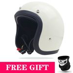 Genuine Vintage  Fashion Motorcycle Helmet Retro Scooter Riding Open Face 3/4 Je