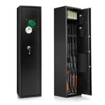 5-Rifle Gun Safe Long Heavy Duty Gun Cabinet Biometric Large Gun Safes