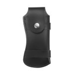 Leather Knife Sheath 5.6" x 2.6" Belt Loop Design for Folding Knife, Black