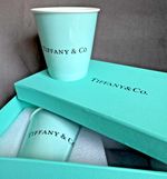 Tiffany Coffee Cups Set Fine Bone China Paper Cups Style Luxury Home Decor
