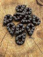 10 x 4oz river fishing grippers carp fishing leads lead weights Matte Dark Silt