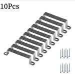 10PCS Fence Post Security Brackets Steel Panel Brackets Galvanised Fits 4" Post