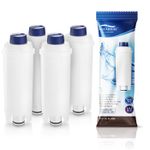4 Coffee Machine Water Filter For Delonghi DLSC002 5513292811 SER3017