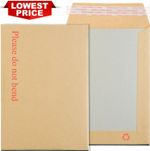 HARD CARD BOARD BACK BACKED ENVELOPES "PLEASE DO NOT BEND" MANILLA BROWN RIGID