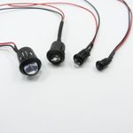 DC 12V Clear LED Diode 20cm With Holder Wire Light Emitter Pre-Wired Cable