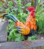 Metal Rooster Chicken Hen Garden Ornament